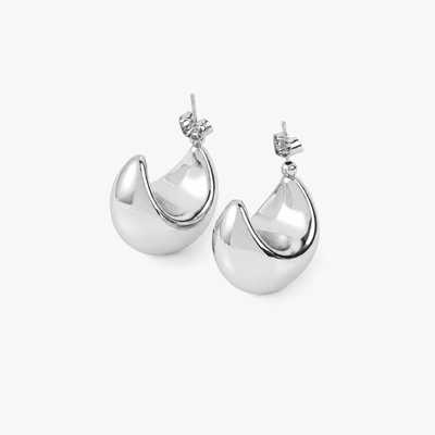 Catalina Dome Earrings (Silver)