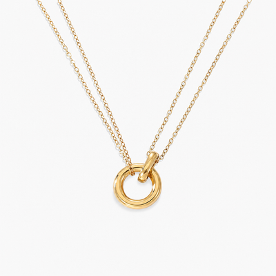 Dual Chain Ring Necklace