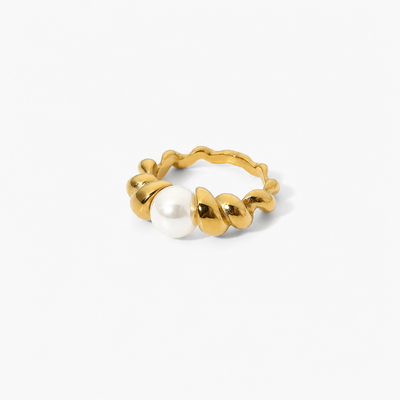 Saffron Pearl Ring