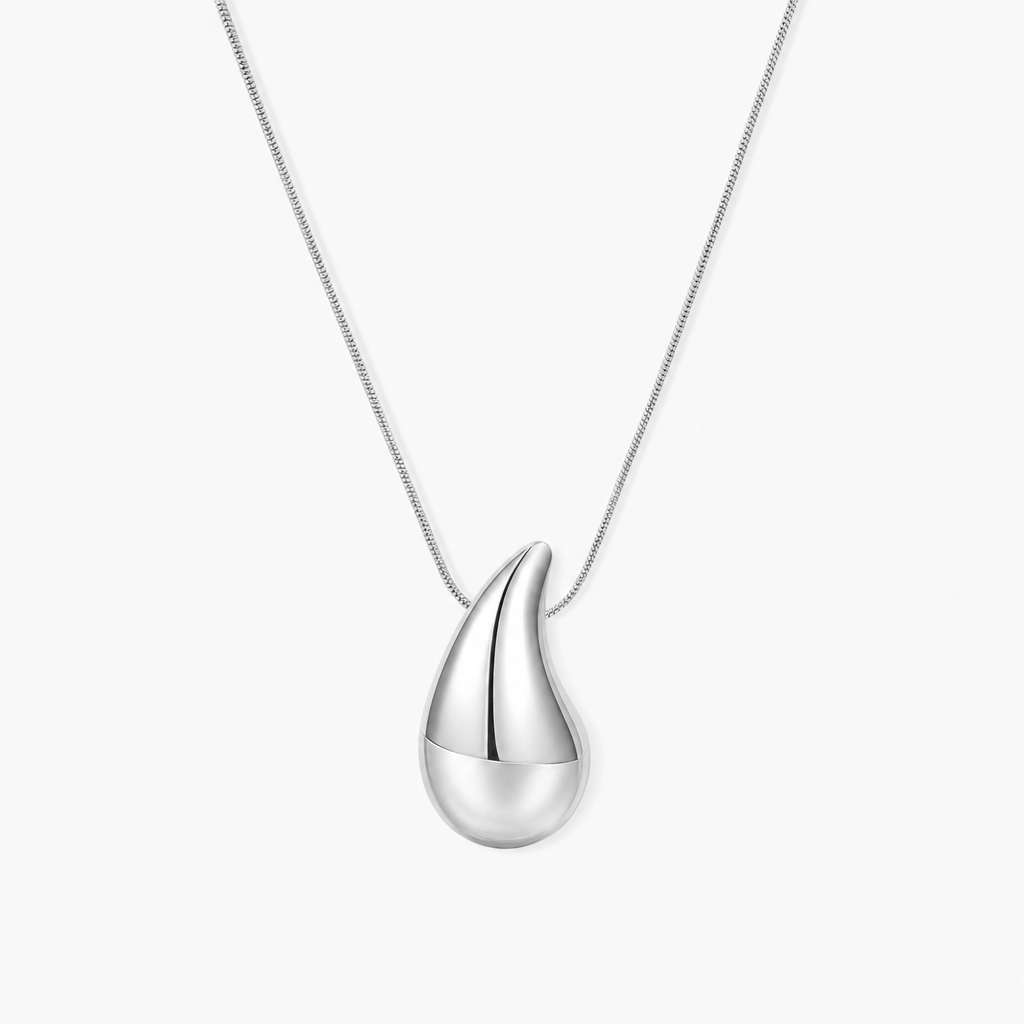 Teardrop Necklace (Silver)