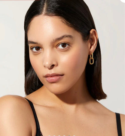 Junia Drop Hoop Earrings