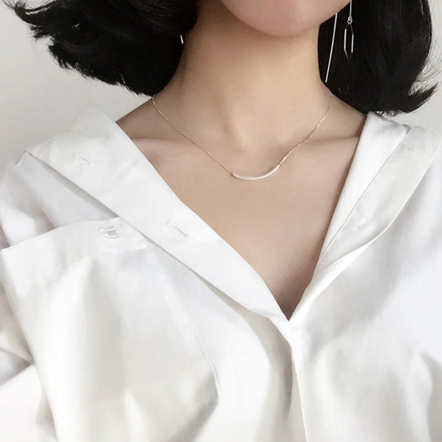 Ina Silver Collarbone Necklace