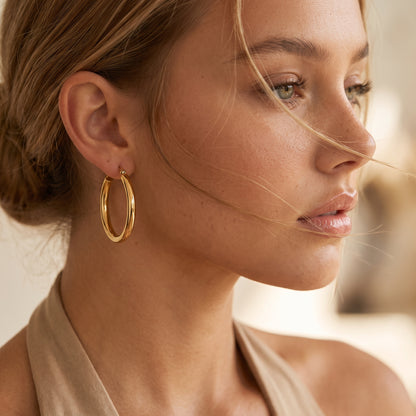 Classic Hoop Earrings Set