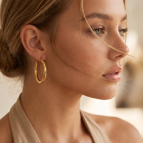 Classic Hoop Earrings Set