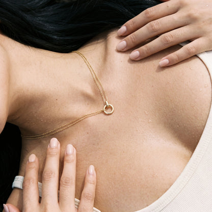 Dual Chain Ring Necklace