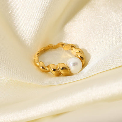 Saffron Pearl Ring