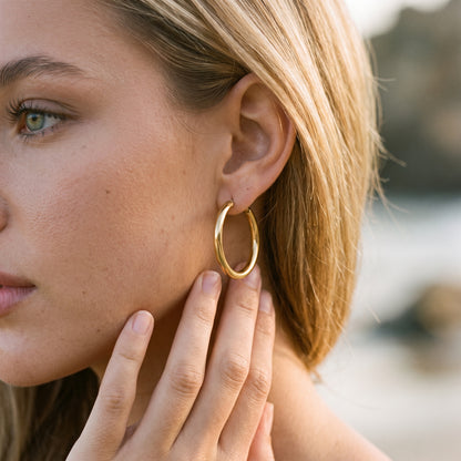 Classic Hoop Earrings Set