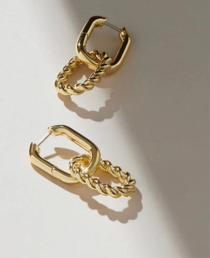 Junia Drop Hoop Earrings