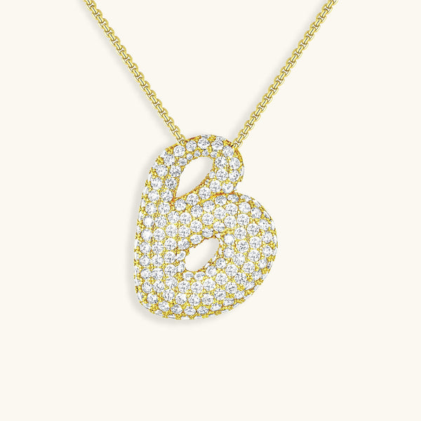 Hailey Bubble Initial Necklace