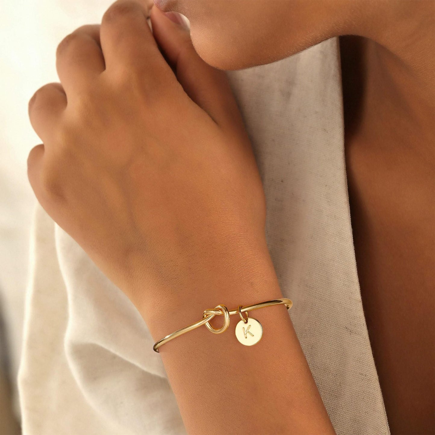 Odette Initial Bangle