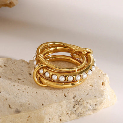 Seraphine Pearl Stacked Ring