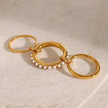 Seraphine Pearl Stacked Ring