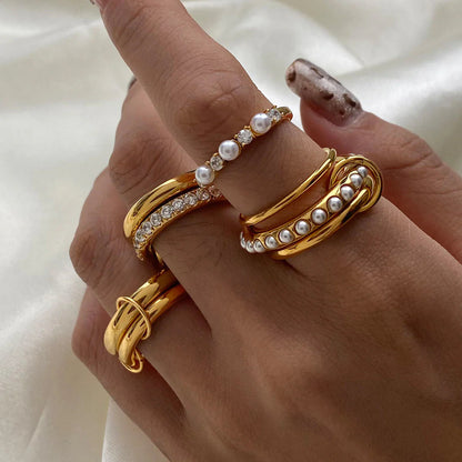 Seraphine Pearl Stacked Ring