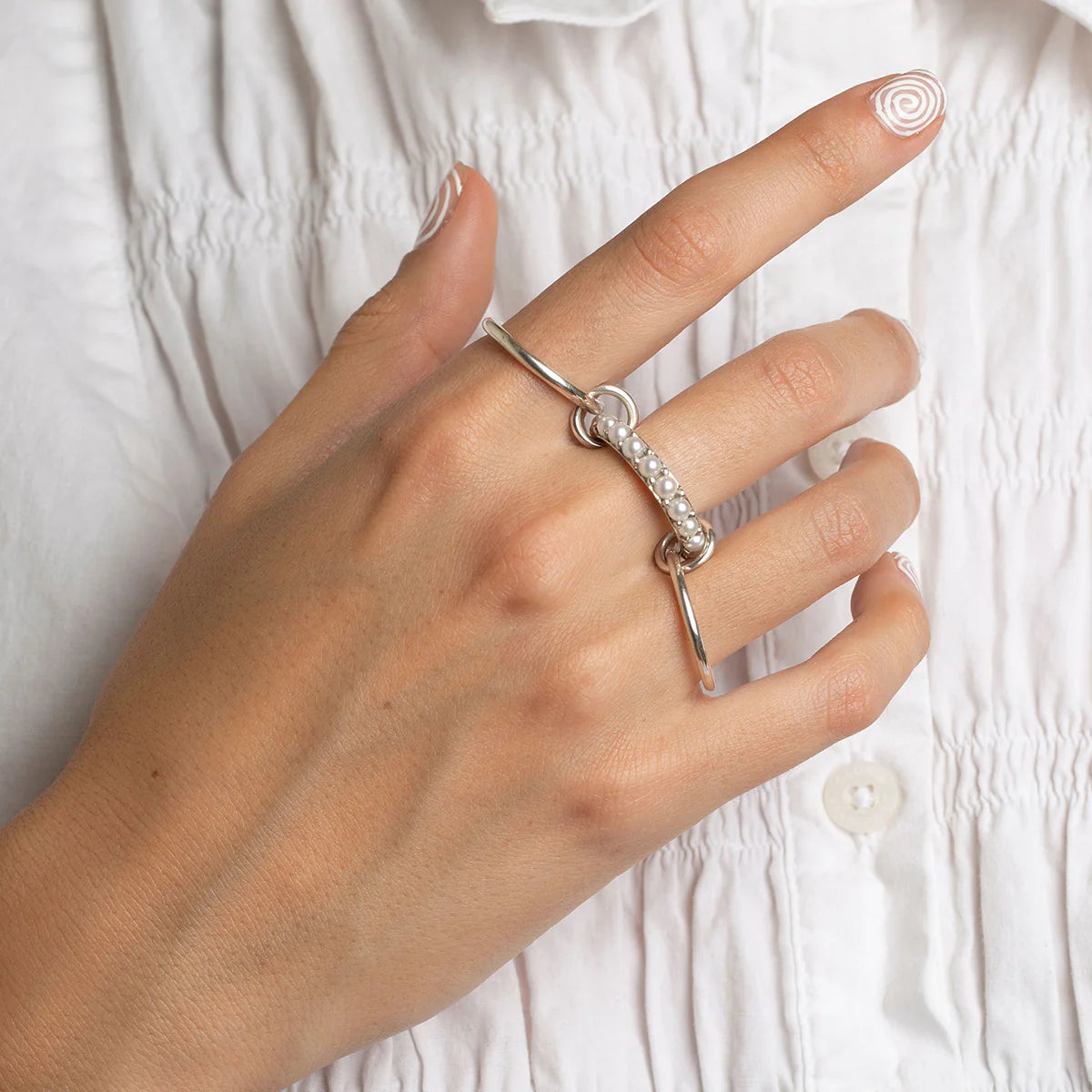 Seraphine Pearl Stacked Ring