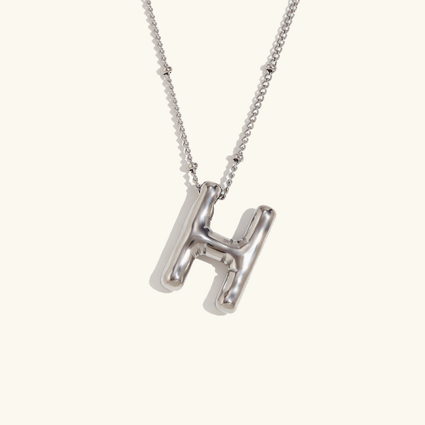 Personalized Bubble Initial Necklace