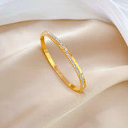 Aera Crystal Gold Bangle