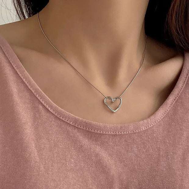 Dara Silver Heart Necklace