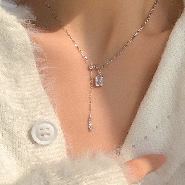 Elara Dual Chain Crystal Pendant