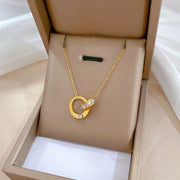 Moreau Dual Loop Gold Pendant