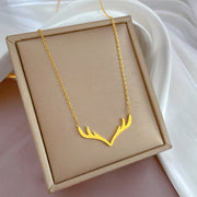 Lana Gold Antler Necklace