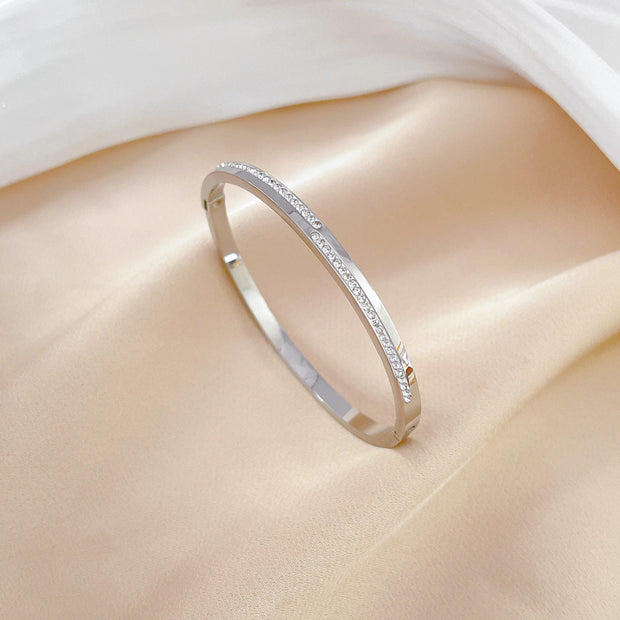 Aera Crystal Gold Bangle