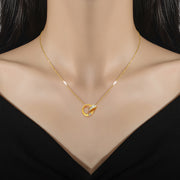 Moreau Dual Loop Gold Pendant