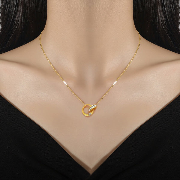 Moreau Dual Loop Gold Pendant