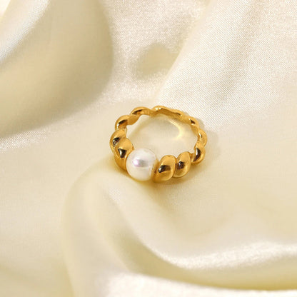 Saffron Pearl Ring