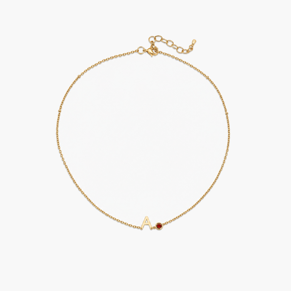 Colette Initial Birthstone Bracelet