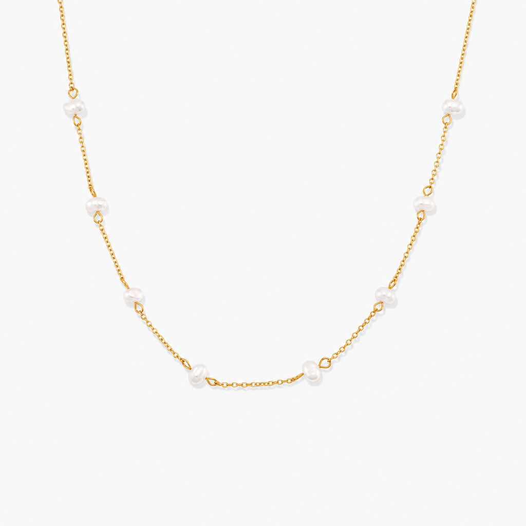 Garnet Pearl Necklace
