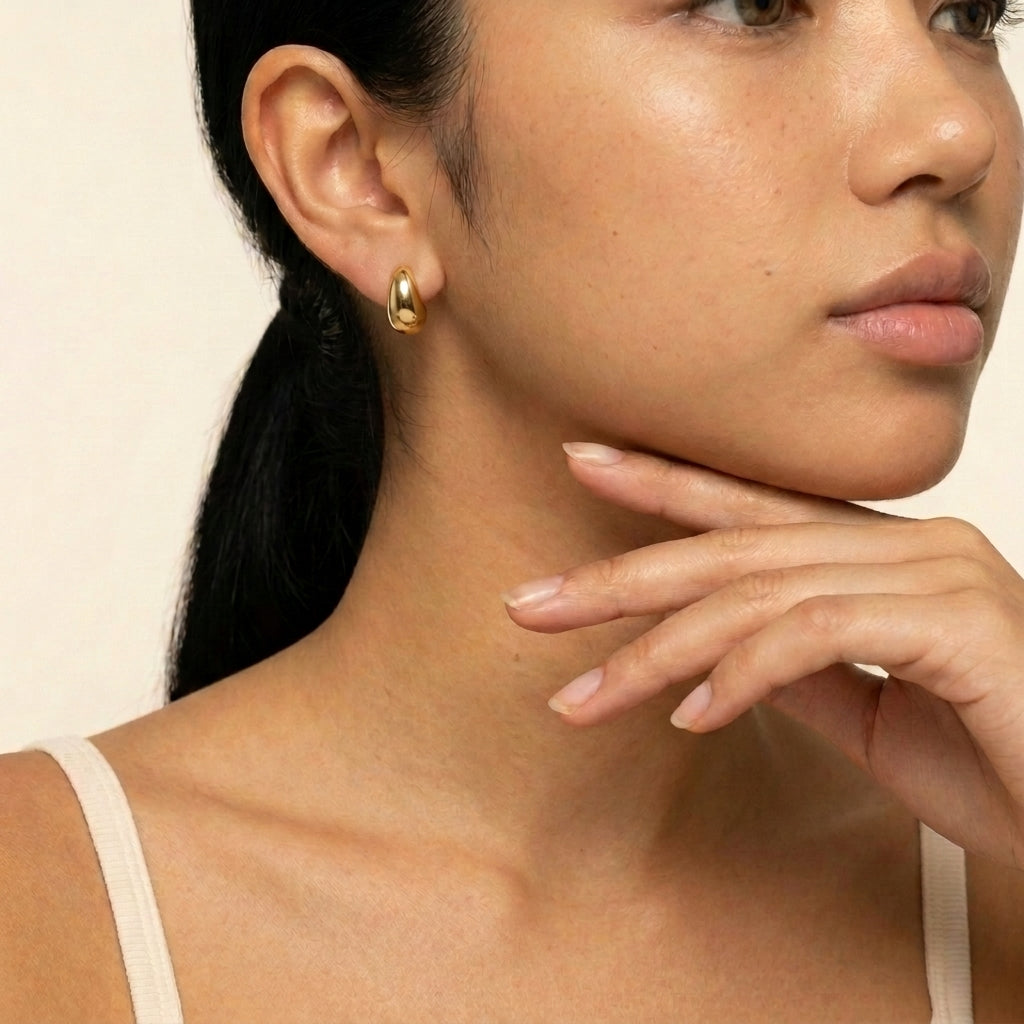 C Dome Earrings