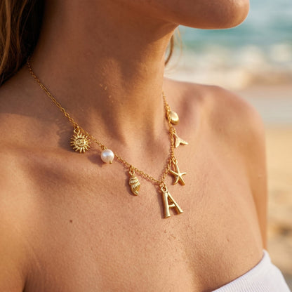 Ocean Initial Necklace