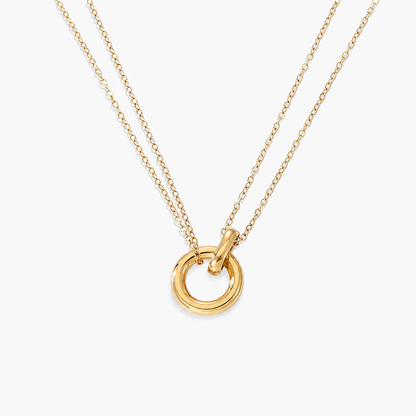 Dual Chain Ring Necklace