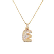 Pave Bubble Initial Necklace