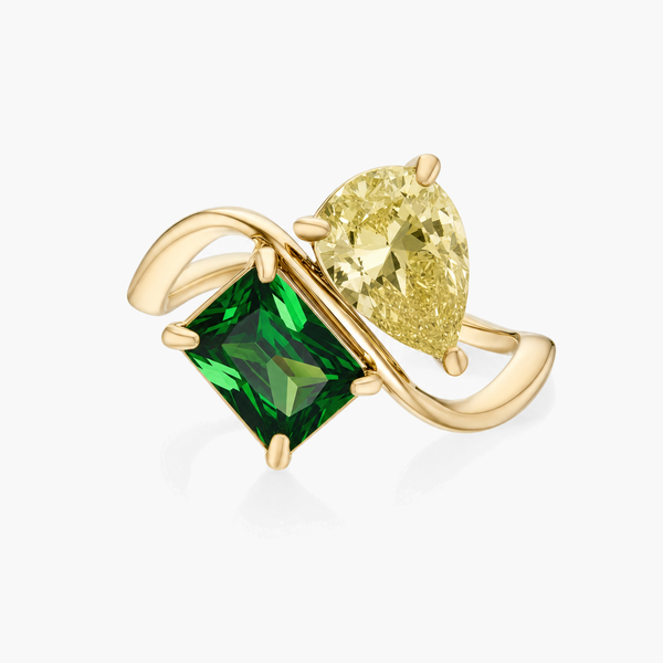 Verity Birthstone Duo Ring