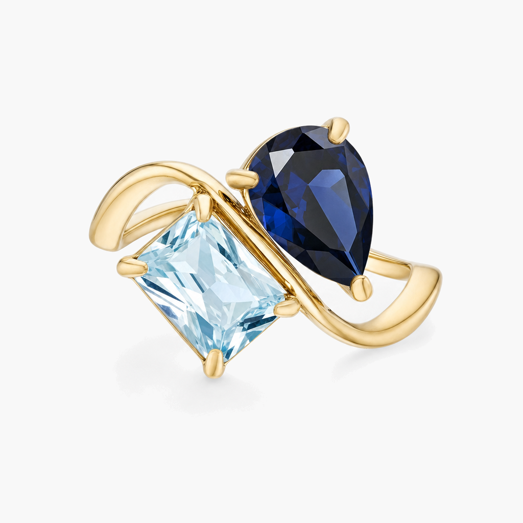 Verity Birthstone Duo Ring