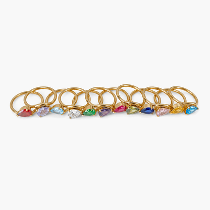 Naia Teardrop Birthstone Ring