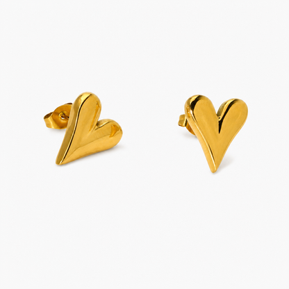Golden Heartbeat Earrings
