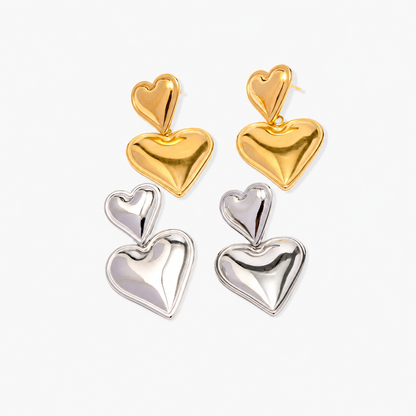 Heart Drop Earrings