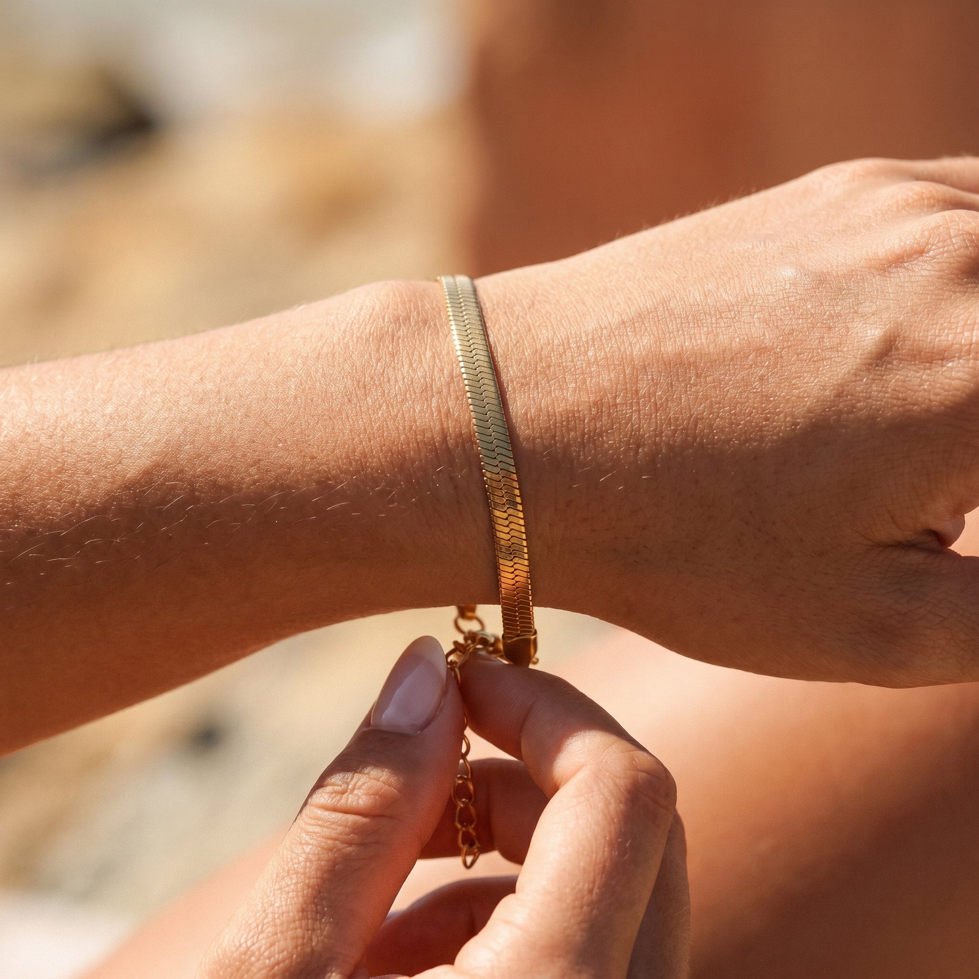 Herringbone Chain Bracelet