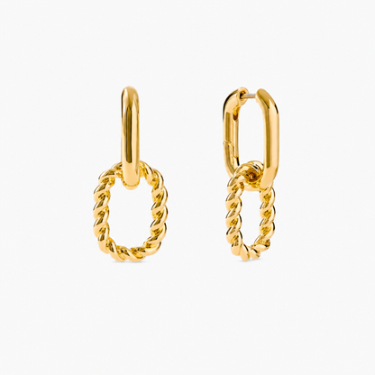 Junia Drop Hoop Earrings