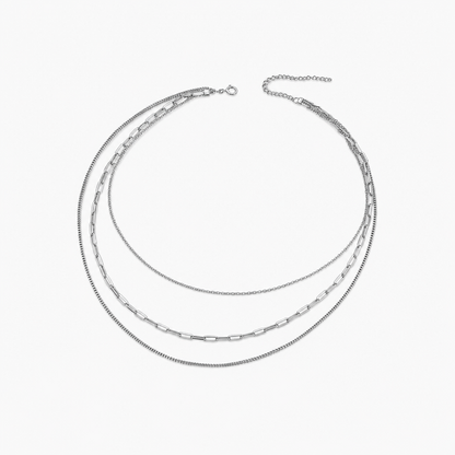 Madrid Layered Necklace (Silver)