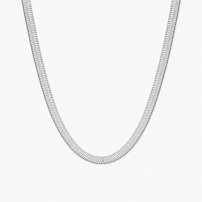 Maren Herringbone Necklace (Silver)