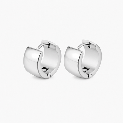 Miami Huggie Earrings (Silver)