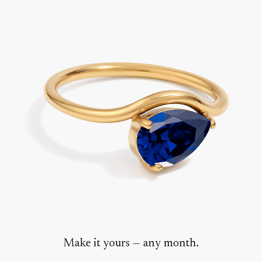 Naia Teardrop Birthstone Ring - any birthstone month