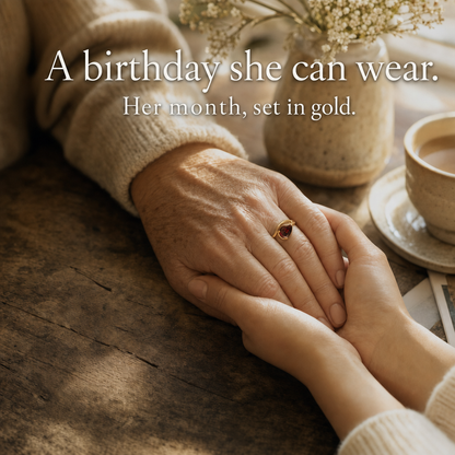Naia ring - a birthday she can wear