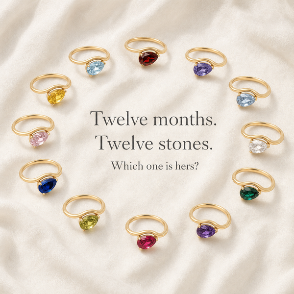 Naia ring - twelve months, twelve stones to choose