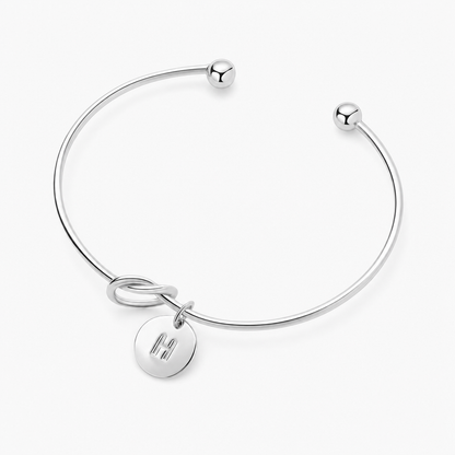 Odette Initial Bangle (Silver)