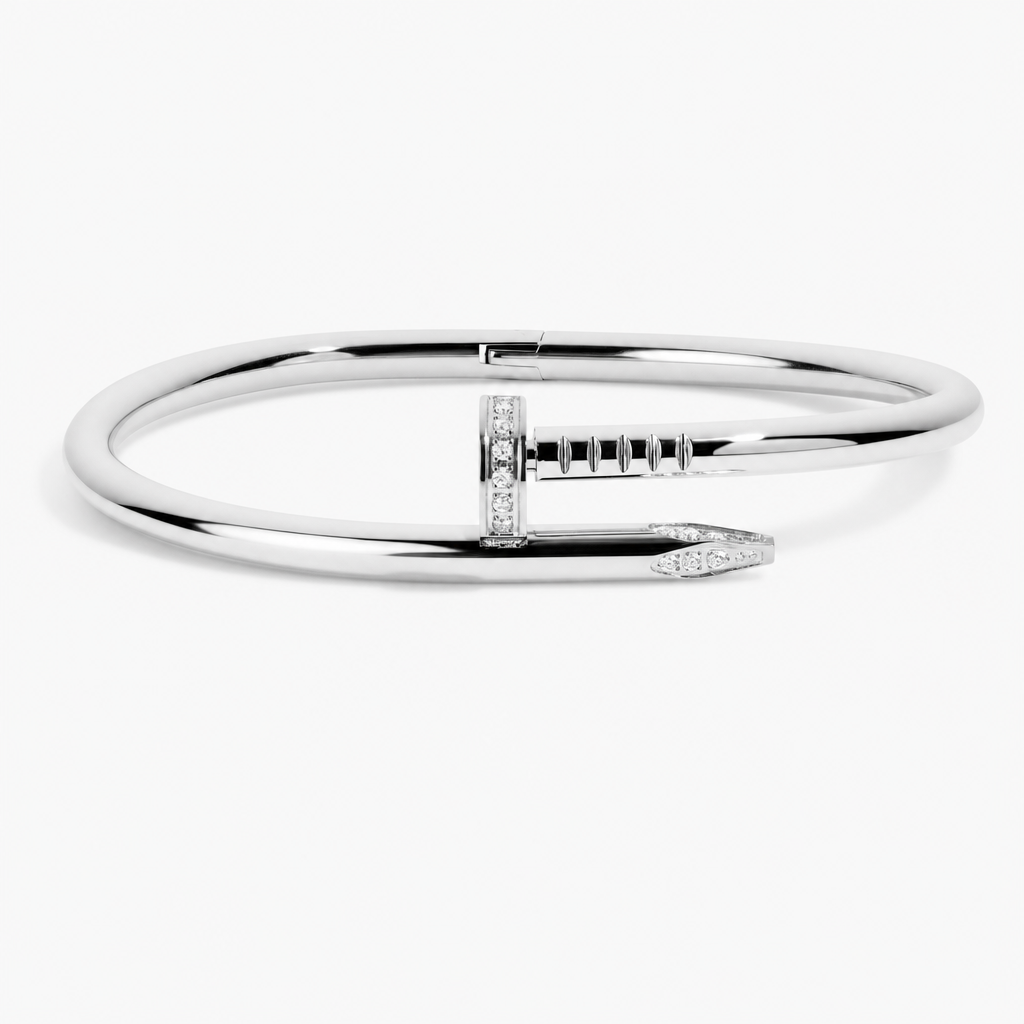 Polished Nail Bracelet (Silver)