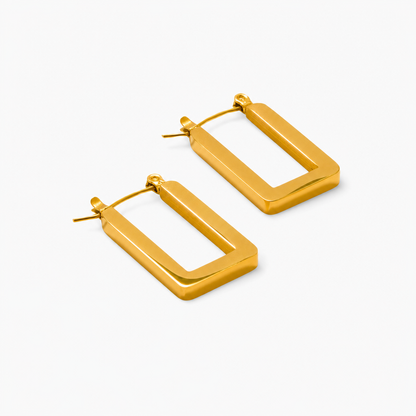 Polished Rectangle Earrings